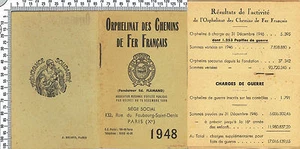 Orphanage of the French Railways 1948 booklet with calendars - Picture 1 of 1