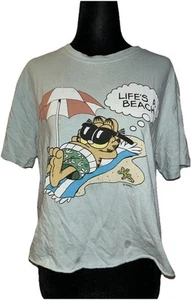 Paws Garfield Medium 100% Baumwolle Kurzarm verwaschen mehrfarbig T-Shirt (Flecken) - Bild 1 von 10