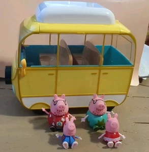 Peppa Pig Wohnmobil mit 4 Figuren OHNE Zubehör Campervan Wohnmobil - Bild 1 von 23