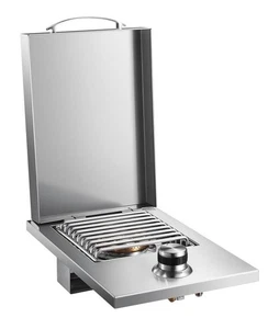 Outdoor/Indoor Drop-in Gas Single Side Grill Burner, 19.69" x 12.6" x 6.3" - Picture 1 of 7