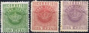 Kap Verde 1877 Krone gebraucht (SC# 4, 10, 12) - Bild 1 von 1