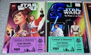 STAR WARS #1/1/1/1/1 (9.8) SIGNED BY ALEX SEGURA/SET Of 5 Covers W/COA - Bild 1 von 12