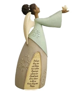 NEW Enesco Foundations Bereavement Comfort Angel Black Figurine 6010542 - Picture 1 of 5