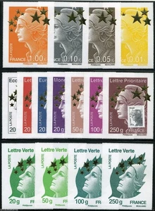 FRANCIA 2012 Maxi Marianne de Beaujard "Etoile d'Or" 15v MNH** - Picture 1 of 1