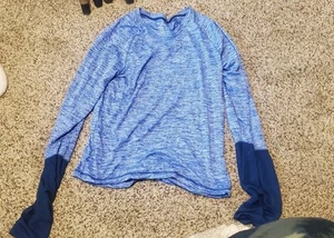 Women's Danskin Athletic Long Sleeve Tee XL (14-16) Blue - Picture 1 of 3