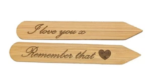 Collar de bambú ecológico grabado con láser personalizado - en fuente Palace Script - Imagen 1 de 5