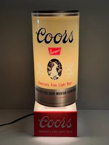 Vintage 1958 Coors Bankett Dose beleuchtet Drehbewegung Wasserfall Schild 18" hervorragender Zustand - Bild 1 von 23