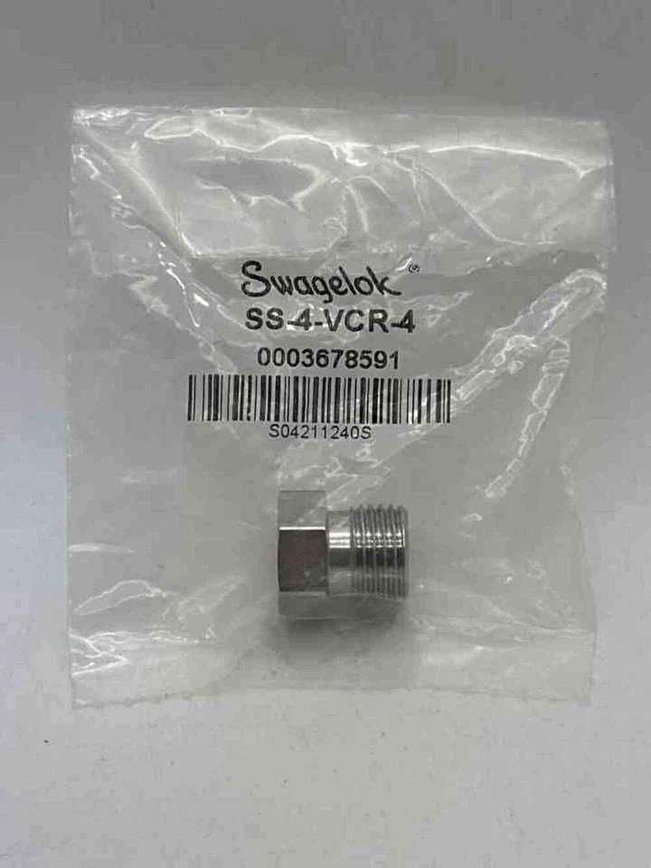 Swagelok SS-4-VCR-4, 1/4" Male VCR Nut, 316SS