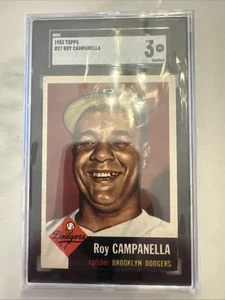 Roy Campanella 1953 Topps #27 SGC 3 en muy buena condición Brooklyn Dodgers - Imagen 1 de 1