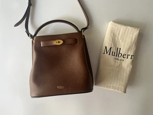 Bolso de hombro Mulberry Islington Bucket de cuero marrón con asa superior bidireccional usado - Imagen 1 de 19