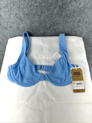 Nuevo con etiquetas Billabong Para Mujer Talla Mediana Rayos de Sol Chloe Con Aros Bikini Top Azul Océano Foto 1 de 4