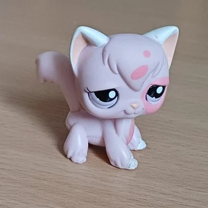 Lps Littlest Petshop Angora cheveux longs chat rose tacheté #1726 - Photo 1/4