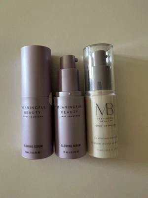 Meaningful Beauty Glowing Serum Cindy Crawford .5oz - Lot Of 3 - 1.5 Oz - Image 1 of 4