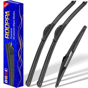 Jeep Cherokee 2014-2021 Wiper Blade Set Replacement 26" 18" 14" U/J Hook - Picture 1 of 8