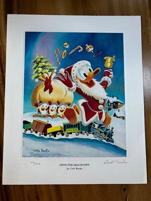 Carl Barks Christmas for Shacktown Gifts Signed Lithograph #108 - Four Color 367 - Image 1 of 4