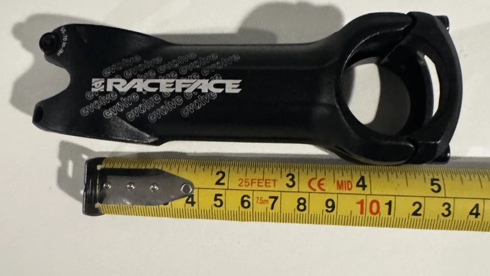RACEFACE Evolve XC 31.8mm bar, 100mm, 5 deg, 1 1/8 Bicycle Stem RETRO Graphics! - Image 1 of 4