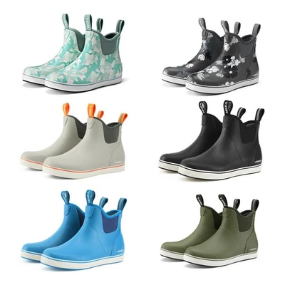 HISEA женщин лодыжки дождя ботинки водонепроницаемый рыбалки сад работы Chelsea палубы ботинки - Изображение 1 из 4