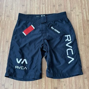 BJ Penn X RVCA Fight Shorts Mens Sz 30 Black Belt MMA BJJ Limited Edition FLAWS - Picture 1 of 22