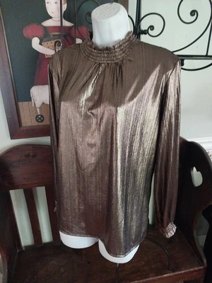 MADISON + HUDSON TOP METALLIC COLOR HIGH NECK PULLOVER WOMEN'S XL DRESSY - Image 1 of 4