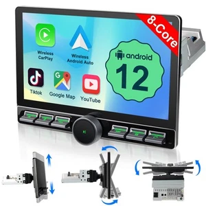 Android Single Din Radio Wireless Carplay Android Auto 8-Core 10.1 Inch Touch... - Picture 1 of 8