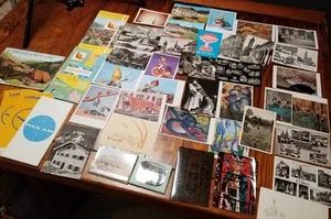 Vtg Lot Of Random Postcards, Maps, Photos, Airline Tickets, Travel Etc. SKL - Picture 1 of 21