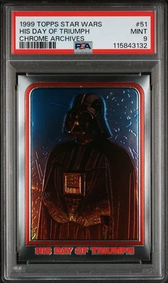 1999 Topps Star Wars Chrome Archives #51 His Day of Triumph PSA 9 Low Pop - Image 1 of 2