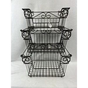 Princess House meridian stacking storage boxes baskets 3299 New without box - Picture 1 of 3