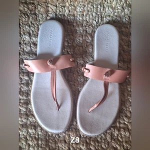 Sanctuary Shim Sham Leather Toe Thong Women's Sandals Sz 9 Cruise Beach Tropical - Picture 1 of 9