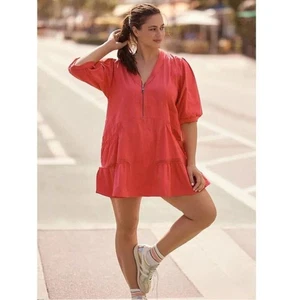 Daily Practice by Anthropologie Relaxed Tiered Mini Dress Short Sleeve Small - Picture 1 of 11