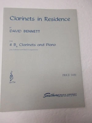 David Bennett Clarinets in Residence 4 B Flat Clarinet & Piano Sheet Music - Image 1 of 4