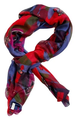 PAUL SMITH LIGHTWEIGHT MULTICOLORED SILK / MODAL FLORAL SCARF BNWT made in Italy - Image 1 of 4