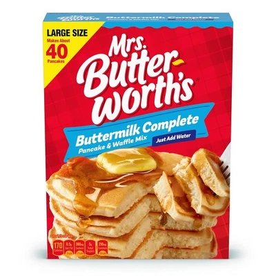 Mezcla completa de panqueques y gofres de suero de leche Mrs. Butterworth's, 32 oz Foto 1 de 2