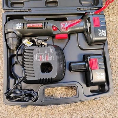 Cargador de baterías de taladro Craftsman 140 pulgadas lb par 14,4 voltios ángulo recto 3/8" Foto 1 de 4