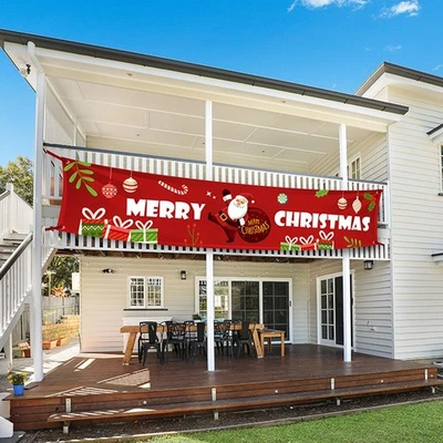 Banner Weihnachtsbanner 300x47cm Banner Bannerzeichen Frohe Weihnachten - Bild 1 von 4