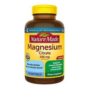 Nature Made Magnesium Citrate 250 mg/serving, for Muscle, Bone and Heart Support - Picture 1 of 3