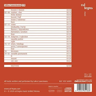 I N by Lukas Lauermann [Audio CD] - Bild 1 von 2
