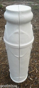 1/2 pedestal plastic mold birdbath stand sundial holder mould 19"H x 5.5"W - Picture 1 of 6
