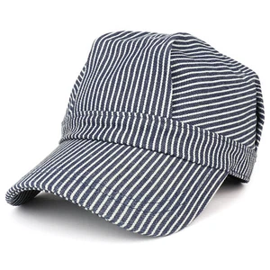 Kid's Youth Size Hickory Stripe Railroad Train Engineer Cap - FREE SHIPPING - Picture 1 of 3