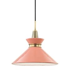 Mitzi by Hudson Valley Kiki 1 Light Small Pendant, Aged Brass-Pink - H251701S-A