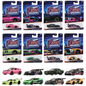 Hot Wheels Neon Speeders Set of 8 Case C - Picture 1 of 5