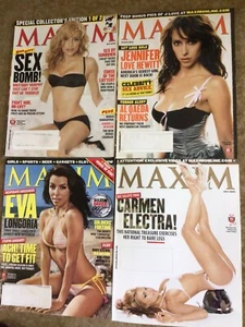 Lot Of 4 MAXIM Magazines 2005 Love Hewitt, Carmen Electra, Longoria, Sharapova - Picture 1 of 6