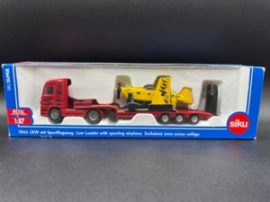 1866 Mercedes LKW mit Sportflugzeug von Siku Metal 1:87 NEU OVP G51095 - Bild 1 von 6