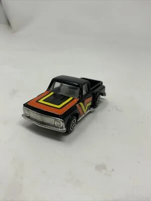 Vintage Zylmex 1972 Chevy Shortbed Step side Pick Up Truck Black 1/64 - Image 1 of 4