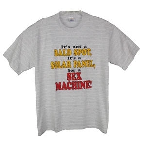 90s Cal Cru T-Shirt Gray Novelty Funny Men Size L-XL **M It's Not a Bald Spot... - Picture 1 of 8