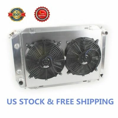 3-Rows Radiator &Fans For 1980-1993 Ford Mustang LX GT SVT Fox-Body 302cu. 5.0L Foto 1 de 4