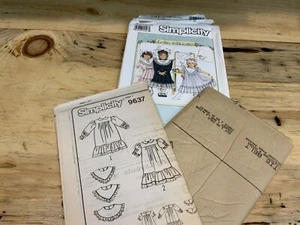 Daisy Kingdom Pattern Simplicity #9637 Sz.A~3,4,5,6,6X~Girls Dress 1990 - Picture 1 of 3