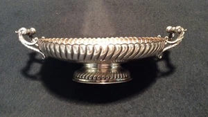 Solid 800 Silver Handled Fluted 12” Bowl - 345 Grams - Picture 1 of 9