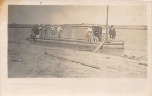 Mali - TOMBOUCTOU - A pirogue on the Niger River - REAL PHOTO POSTCARD Year 1926 - Picture 1 of 2