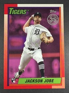 2025 Topps Series 2 - Jackson Jobe #90B2-44 (RC) - 1990 Topps Retro PINK - Picture 1 of 2