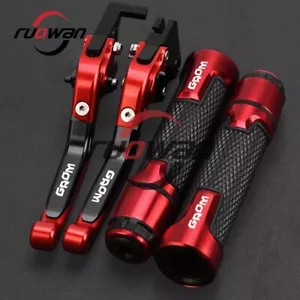 CNC Handlebar grips Brake Clutch Levers For Honda GROM MSX 125 MSX125 2013-2024 - Picture 1 of 16